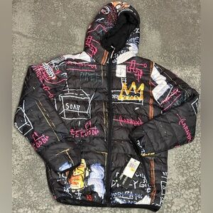 Jean-Michel Basquiat x Members Only Puffer Jacket Men Small New